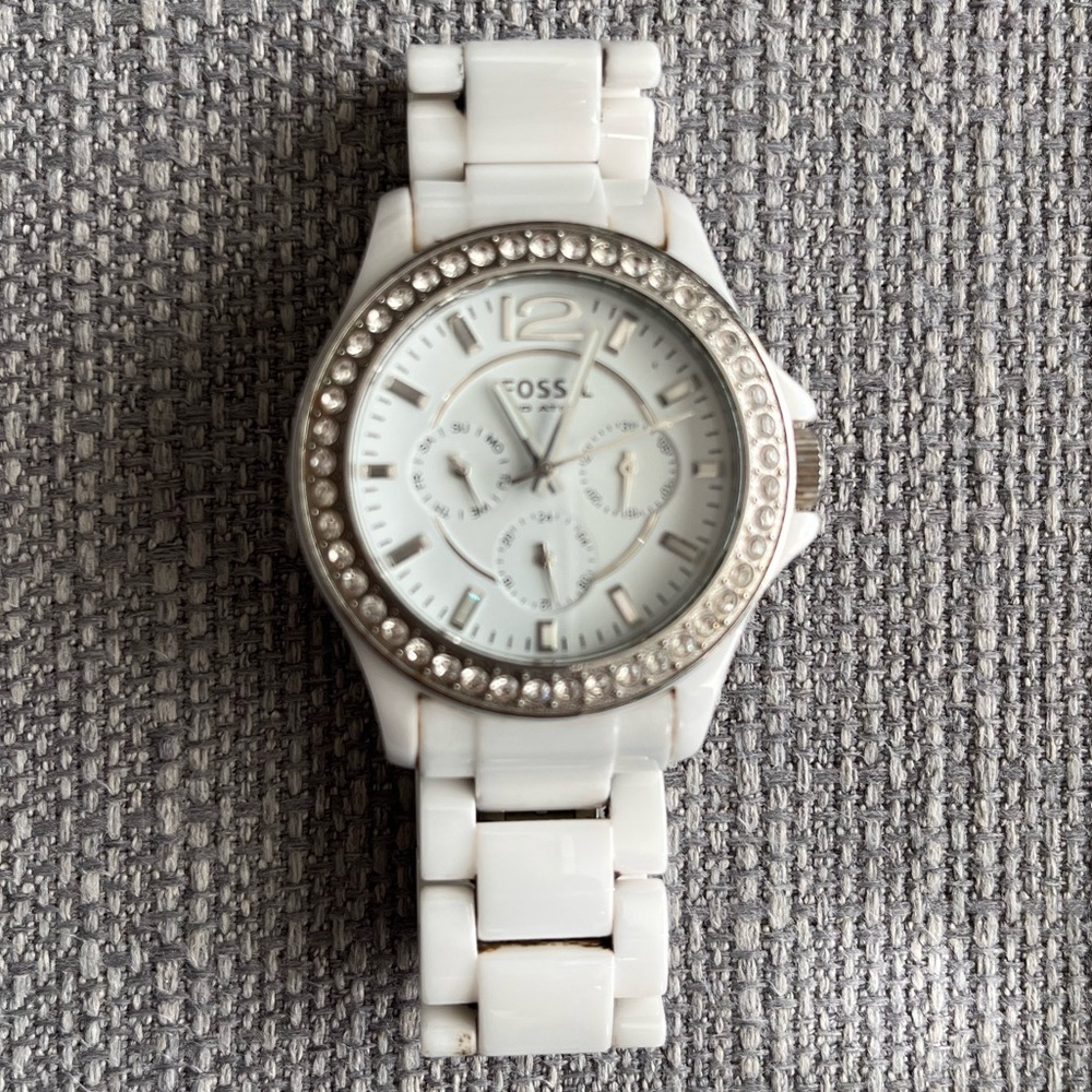Fossil White Ceramic Watch